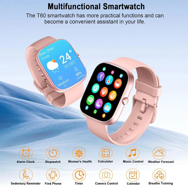 T60 Multifunctional Smartwatch (Pink)
