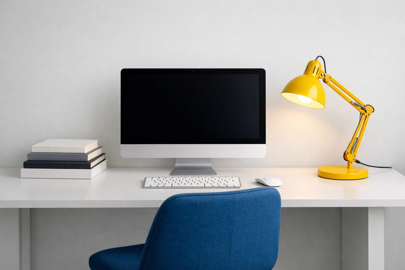 A spotless, organized home office workspace after a professional residential cleaning in Needham service.