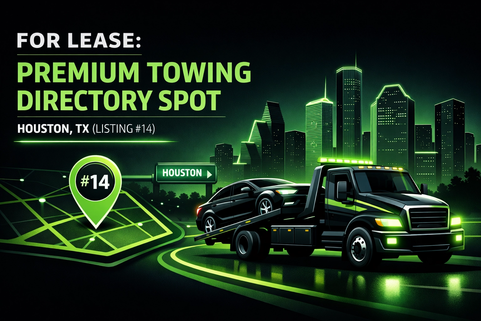 [HERO] For Lease: Premium Towing Directory Spot - Houston, TX (Listing #14)