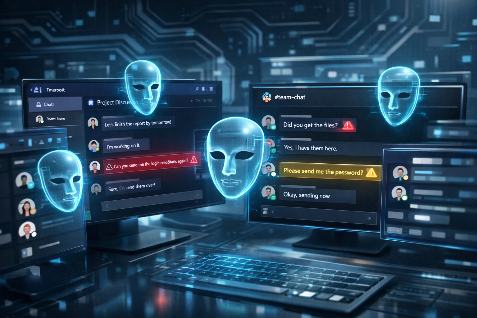 Impersonation attacks on Teams and Slack using fake identities to target employees