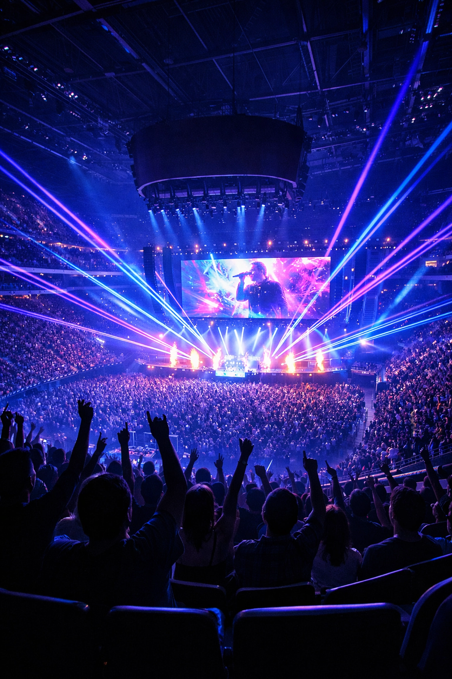 Crowd at a high-energy concert inside the renovated TD Coliseum in downtown Hamilton.