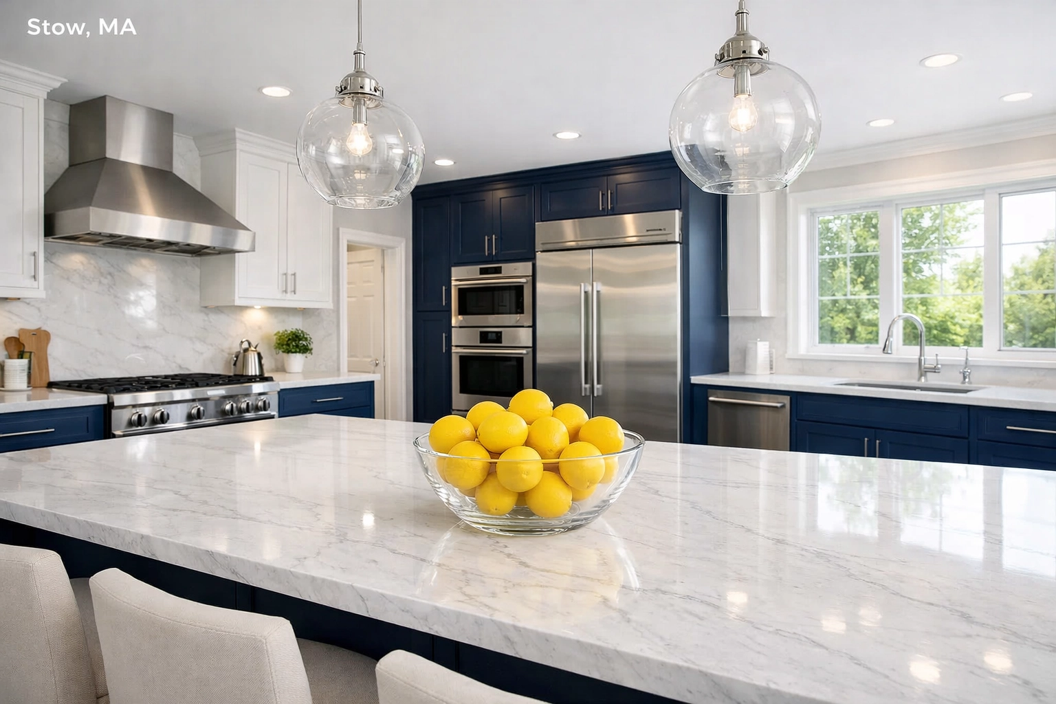 Sparkling clean kitchen in a Stow, MA home after professional house cleaning service.