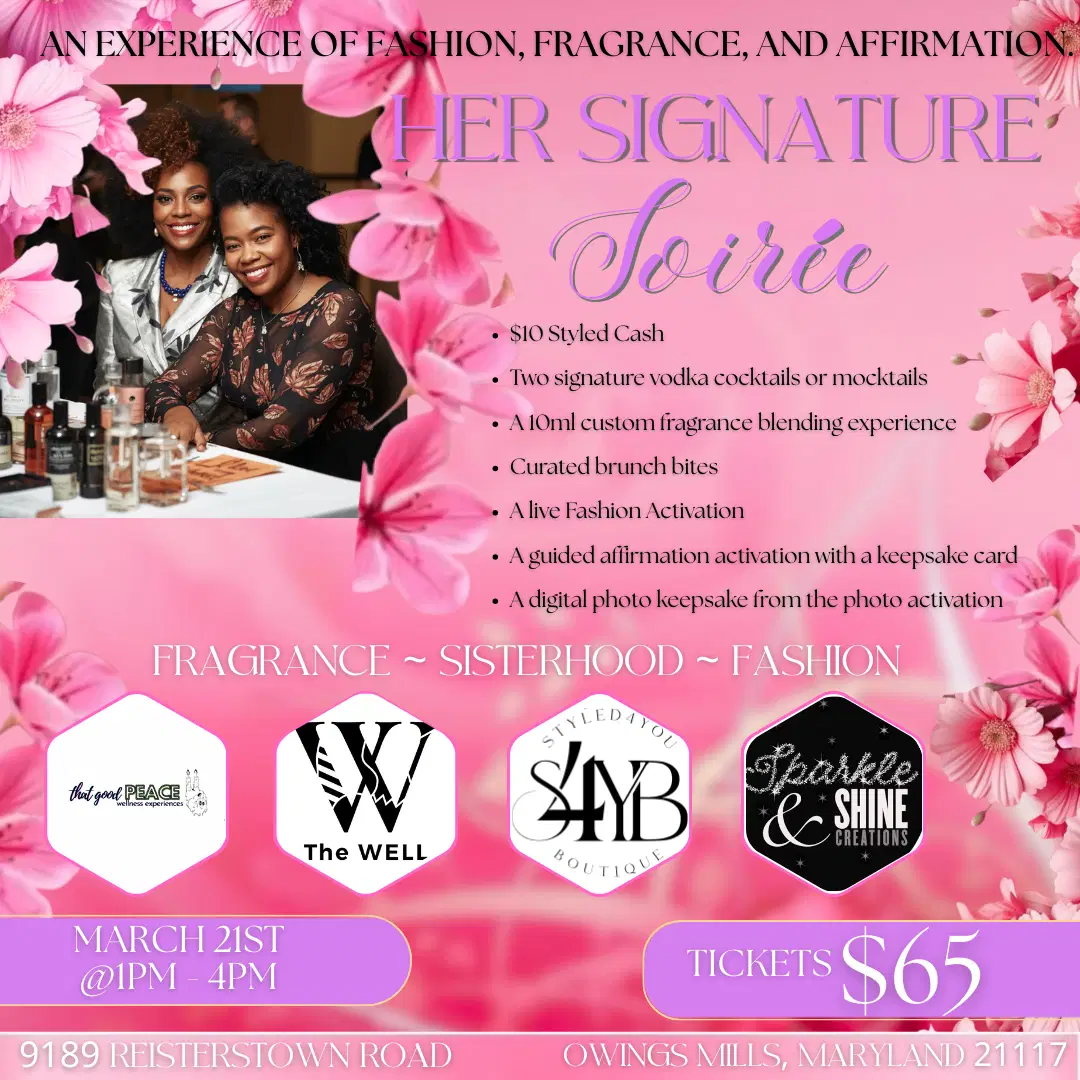 HER Signature Soirée event flyer.
