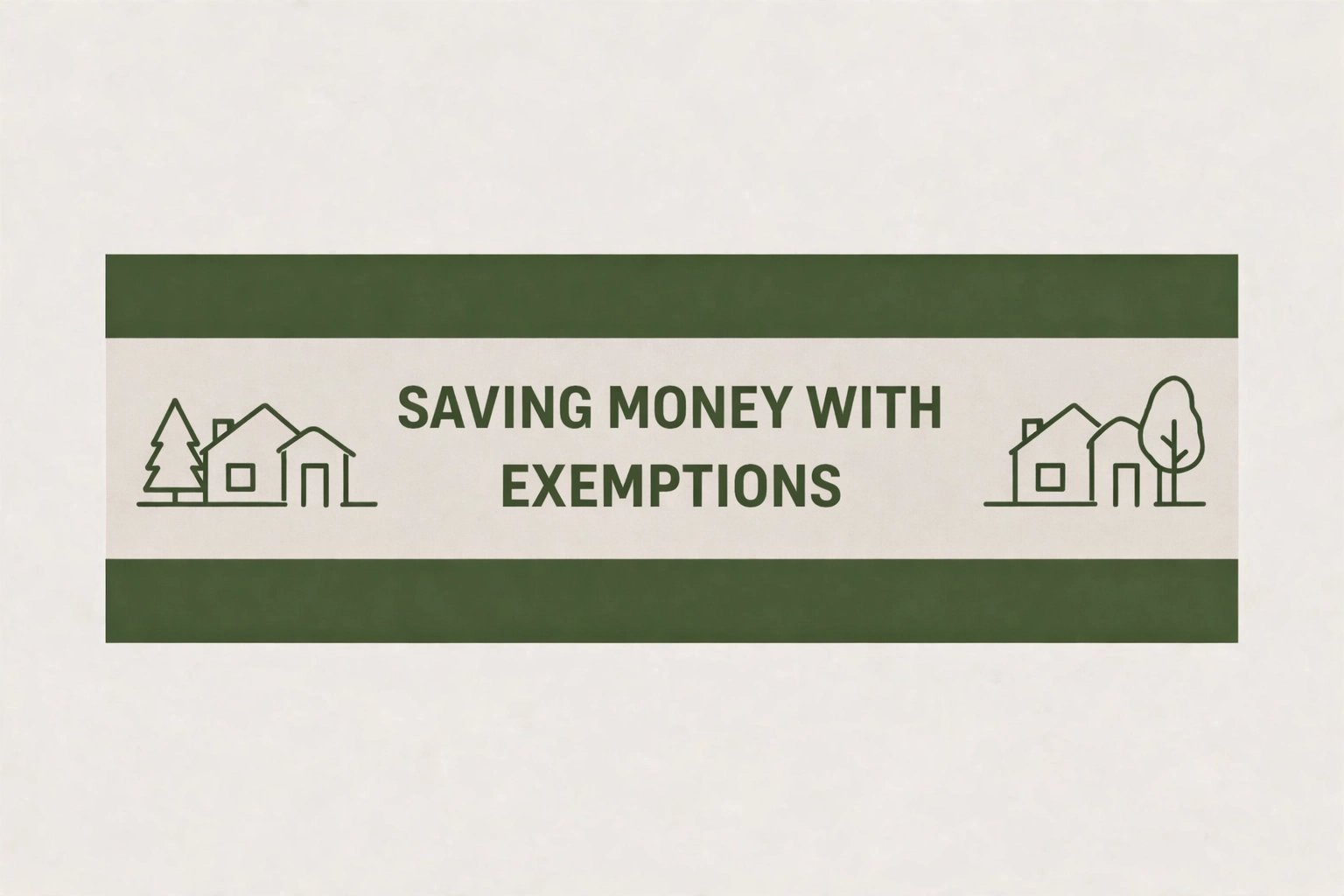 Branded banner: SAVING MONEY WITH EXEMPTIONS