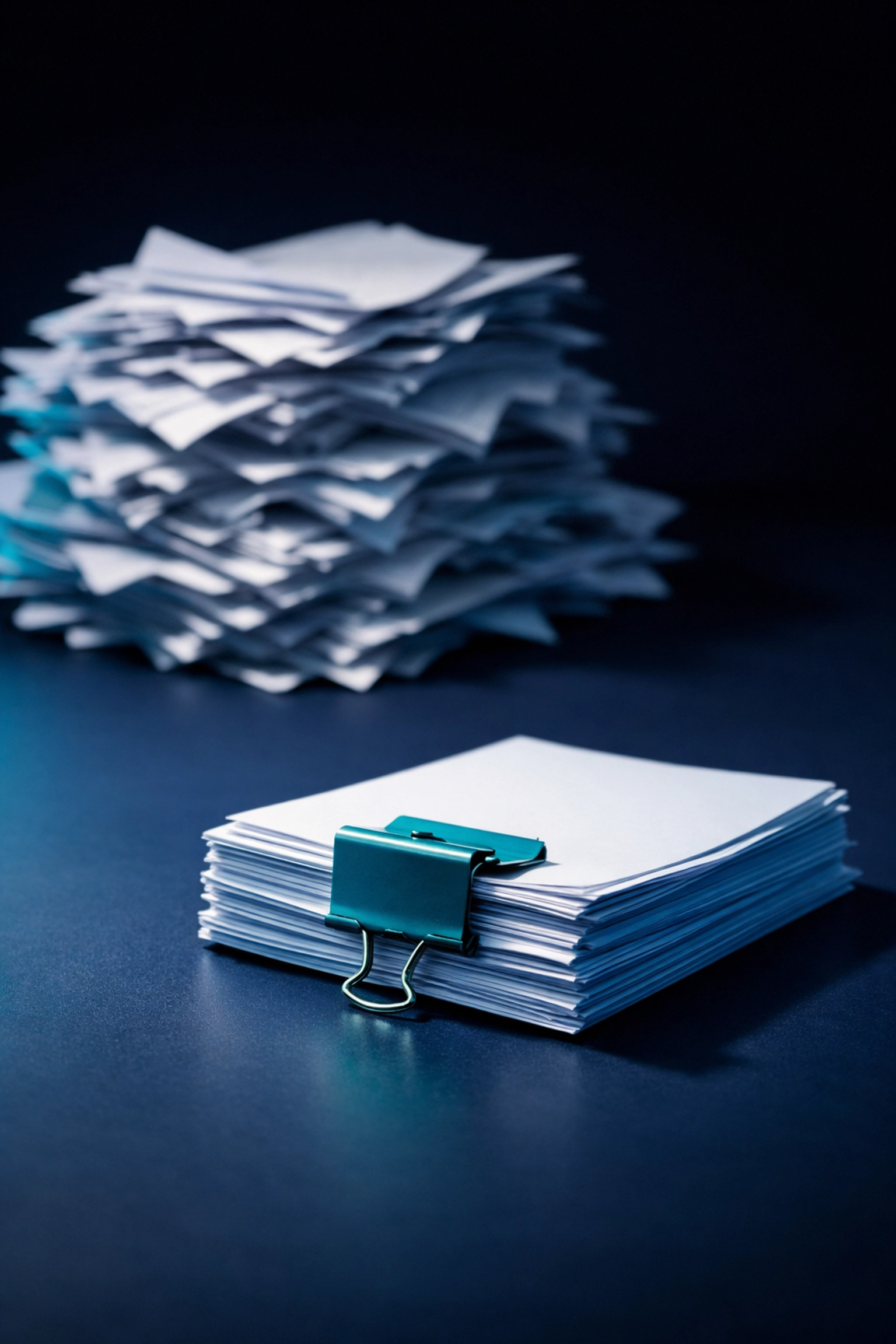 Neat versus messy paperwork showing the value of an hr health check audit.