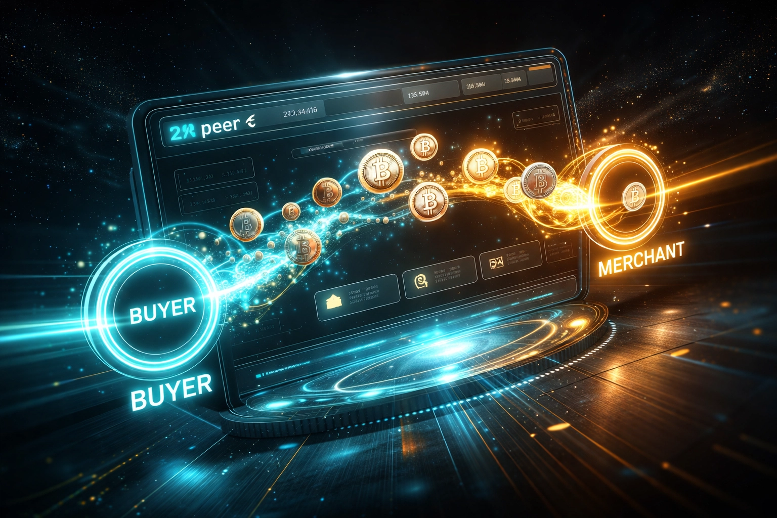 Direct peer-to-peer crypto wallet settlement between buyer and merchant eliminating interchange fees