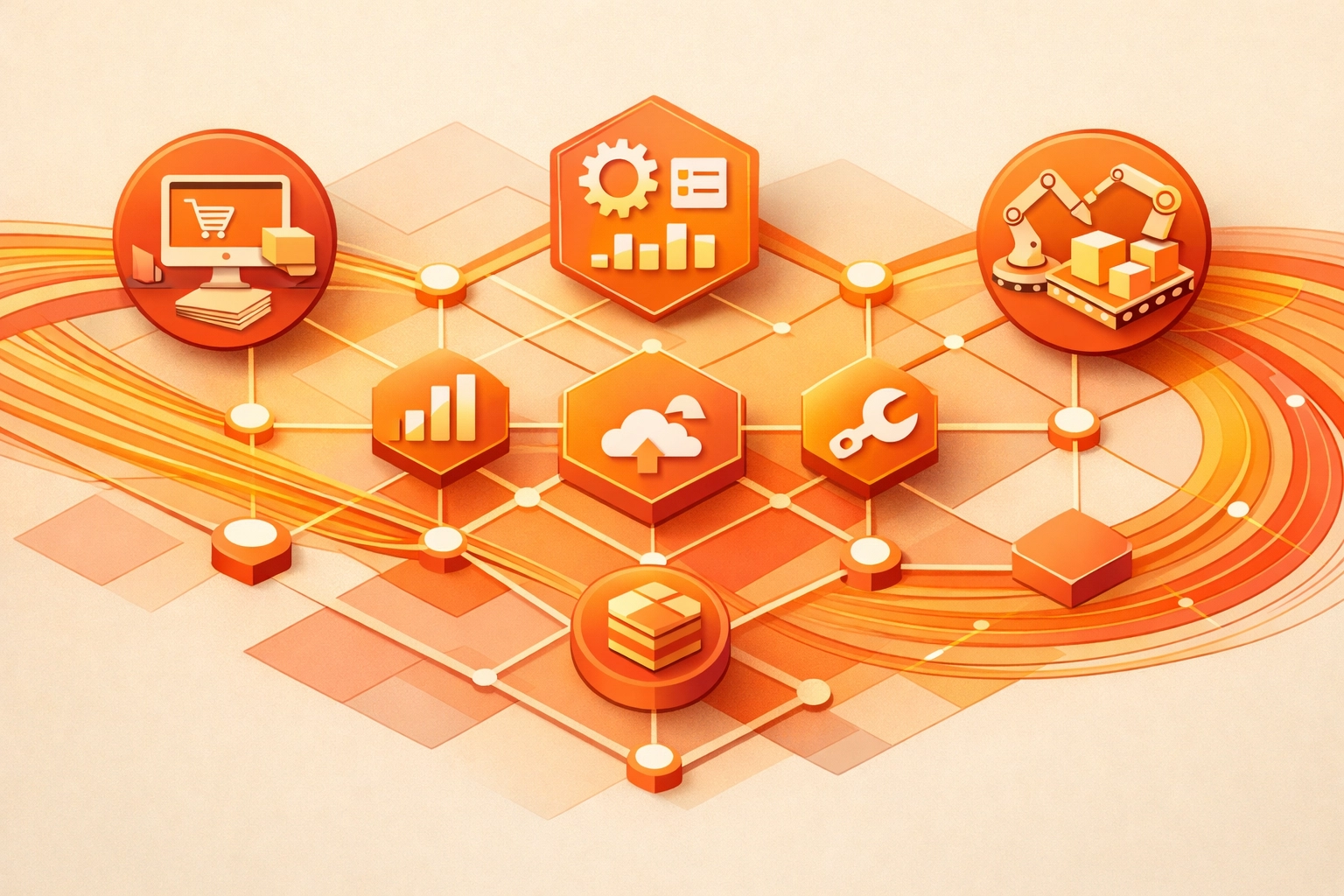 Integrated print business technology ecosystem connecting web-to-print and automation systems