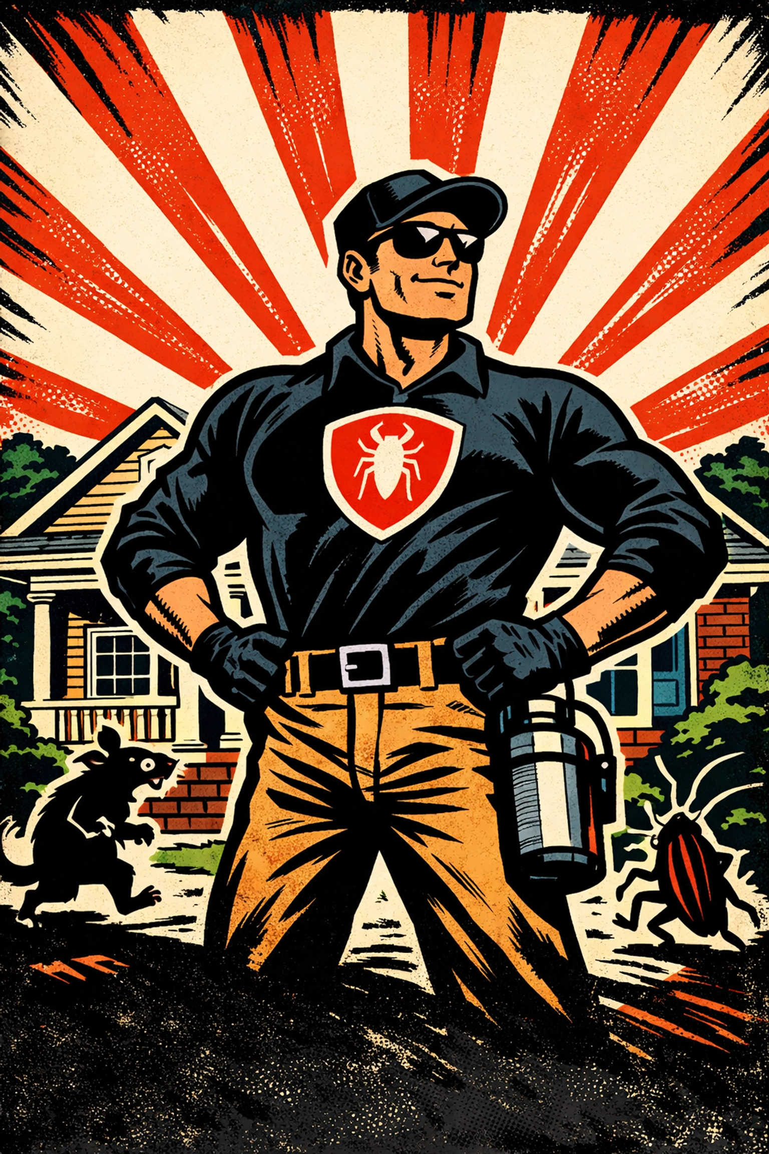 Local technician providing expert termite control and rodent protection for a home in Walker County.