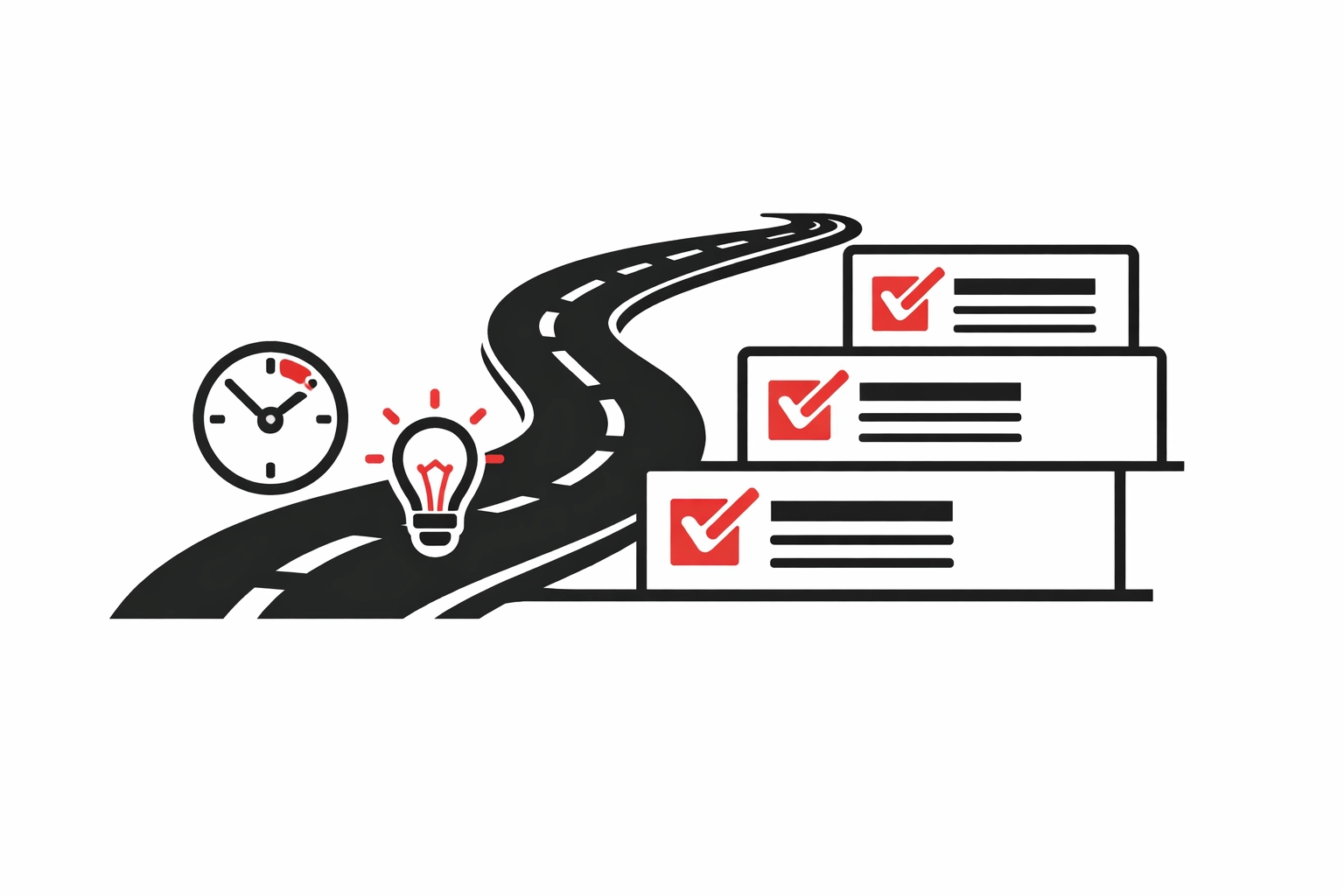 Structured training roadmap and lesson plan icons for professional transport instructors.