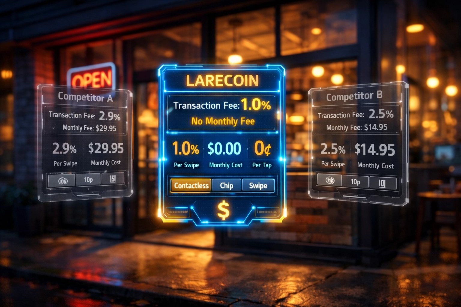 Larecoin Web3 payment terminal outshining competitor crypto payment processors for merchants