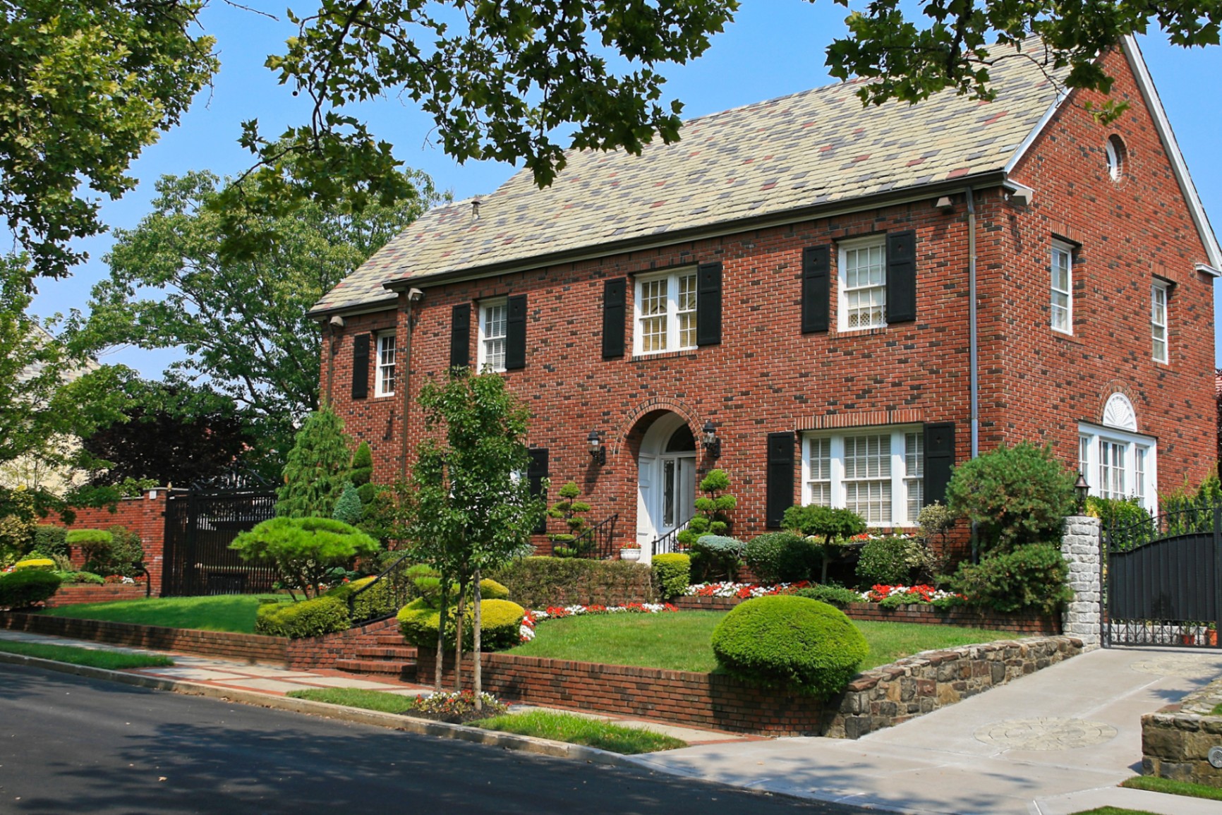 Two-story traditional brick home