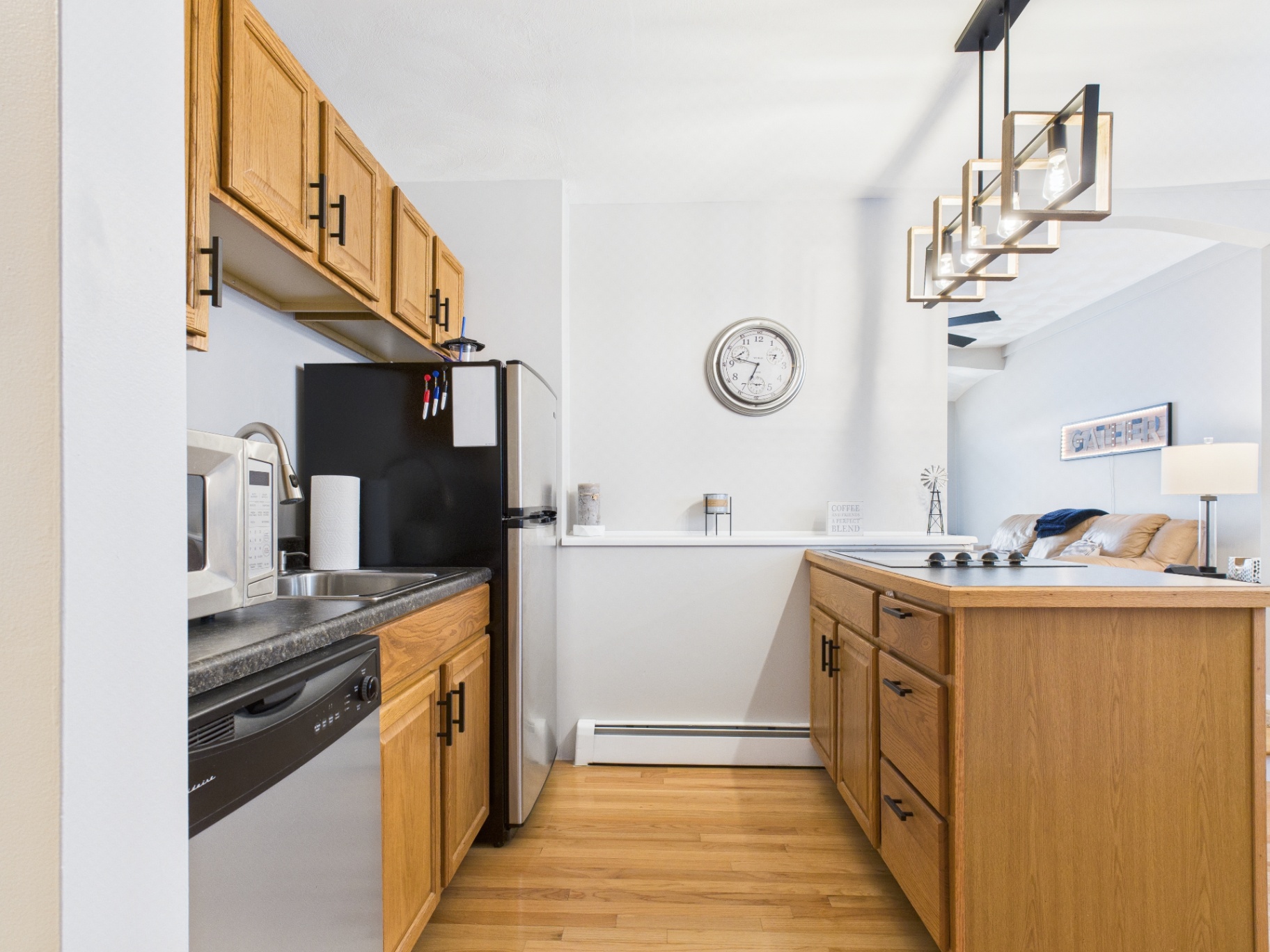 Bright Kitchen and Living Area