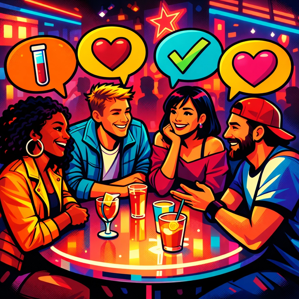 Friends having open conversation about sexual health and STI testing