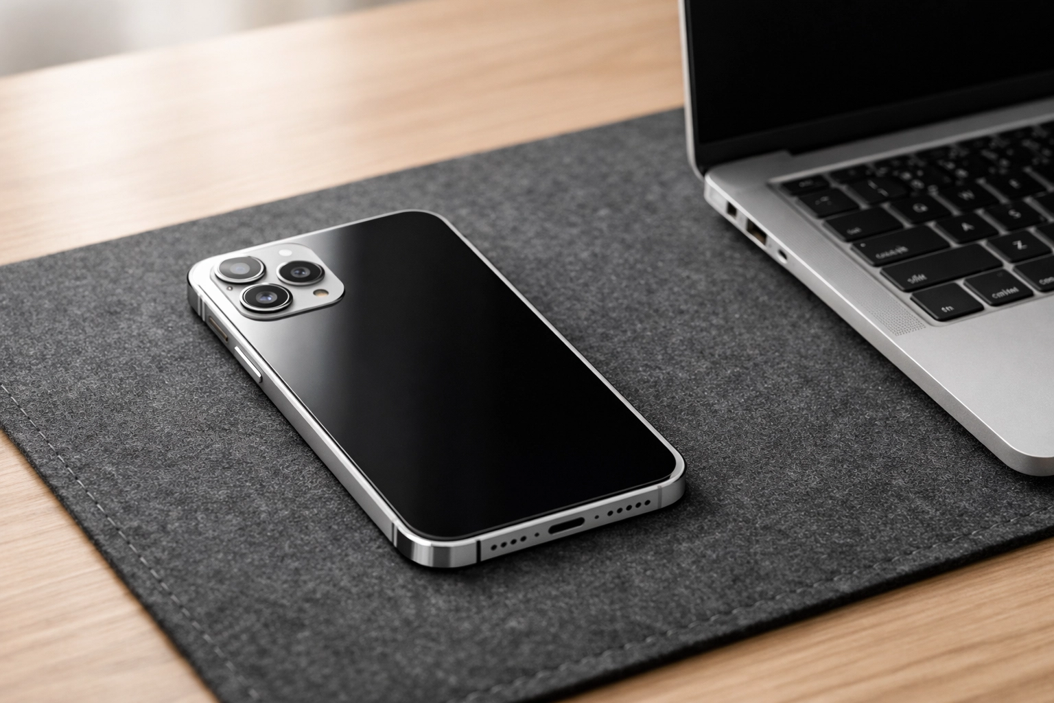 Tax professional workspace with smartphone and laptop illustrating integrated infrastructure for ERO software training.