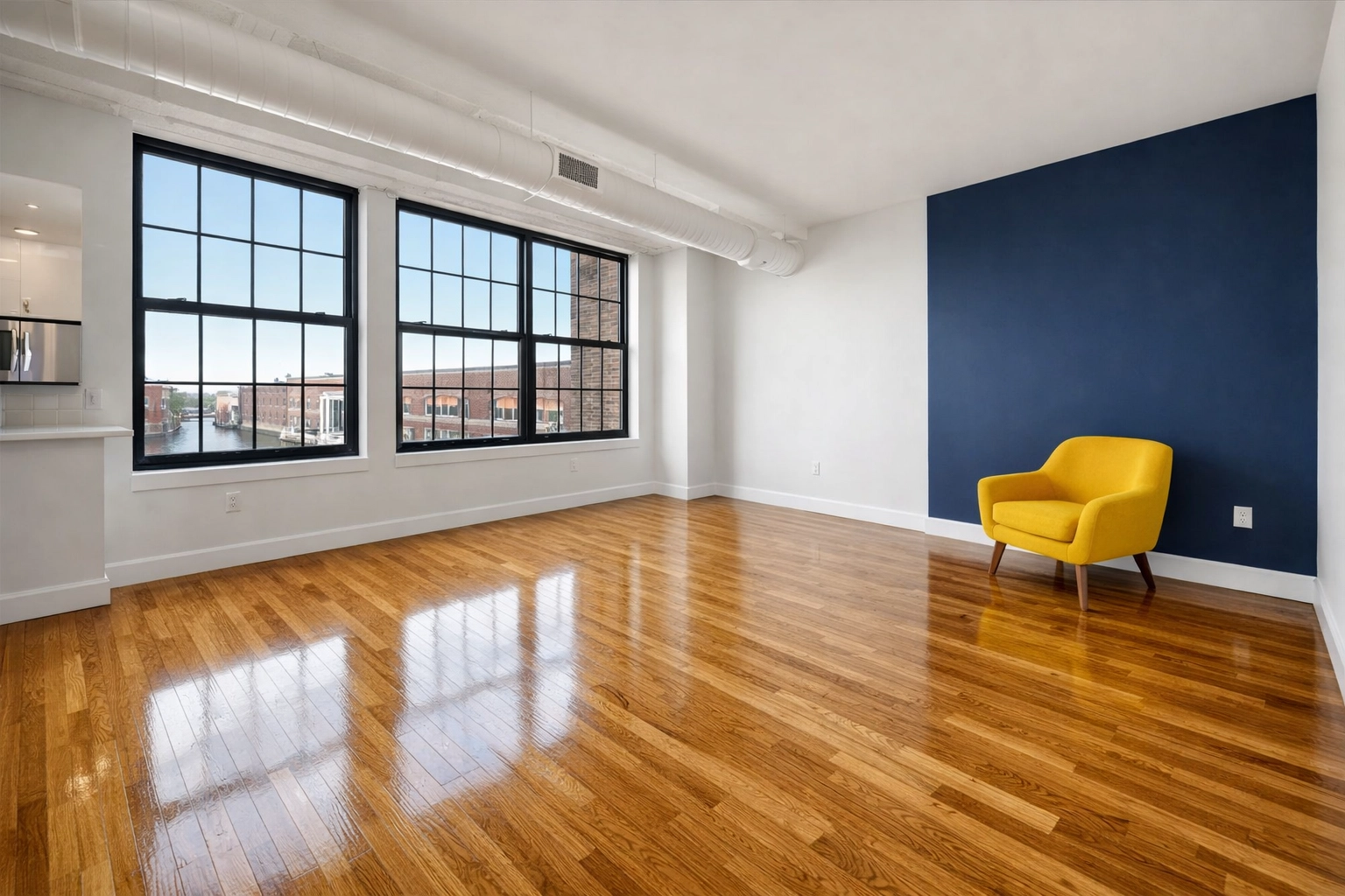 Spacious Canal District apartment after professional move-out cleaning Worcester services for new tenants.