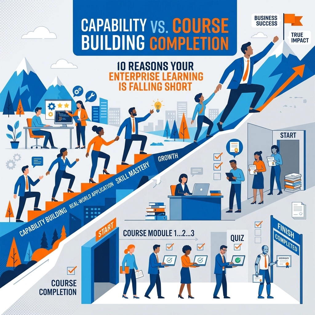 [HERO] Capability Building vs. Course Completion: 10 Reasons Your Enterprise Learning is Falling Short