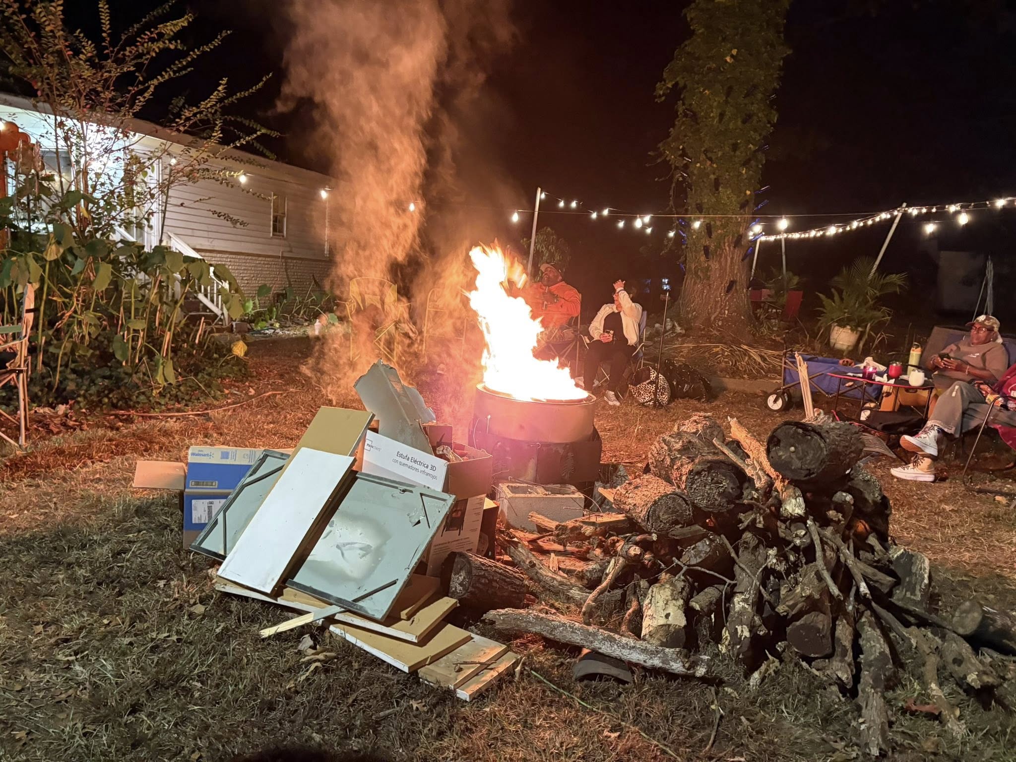 Outdoor Night Gathering at Fire Pit