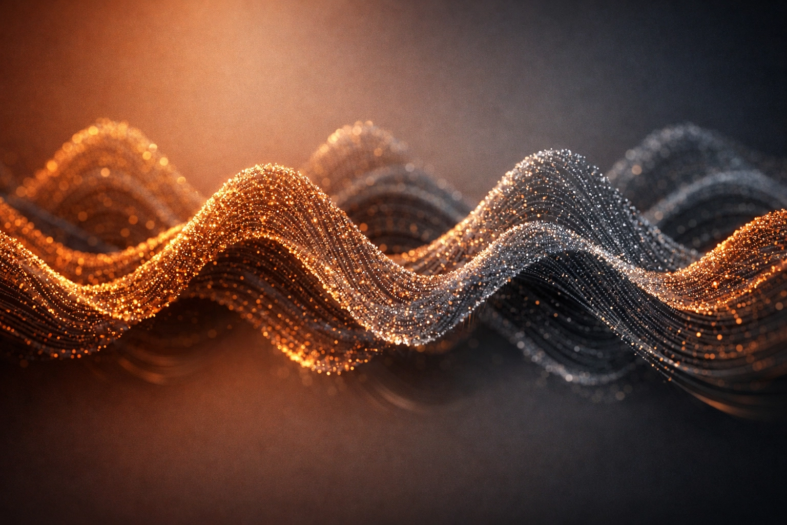 Synchronized data waves representing the rhythm of historical customer insights for loyalty marketing.