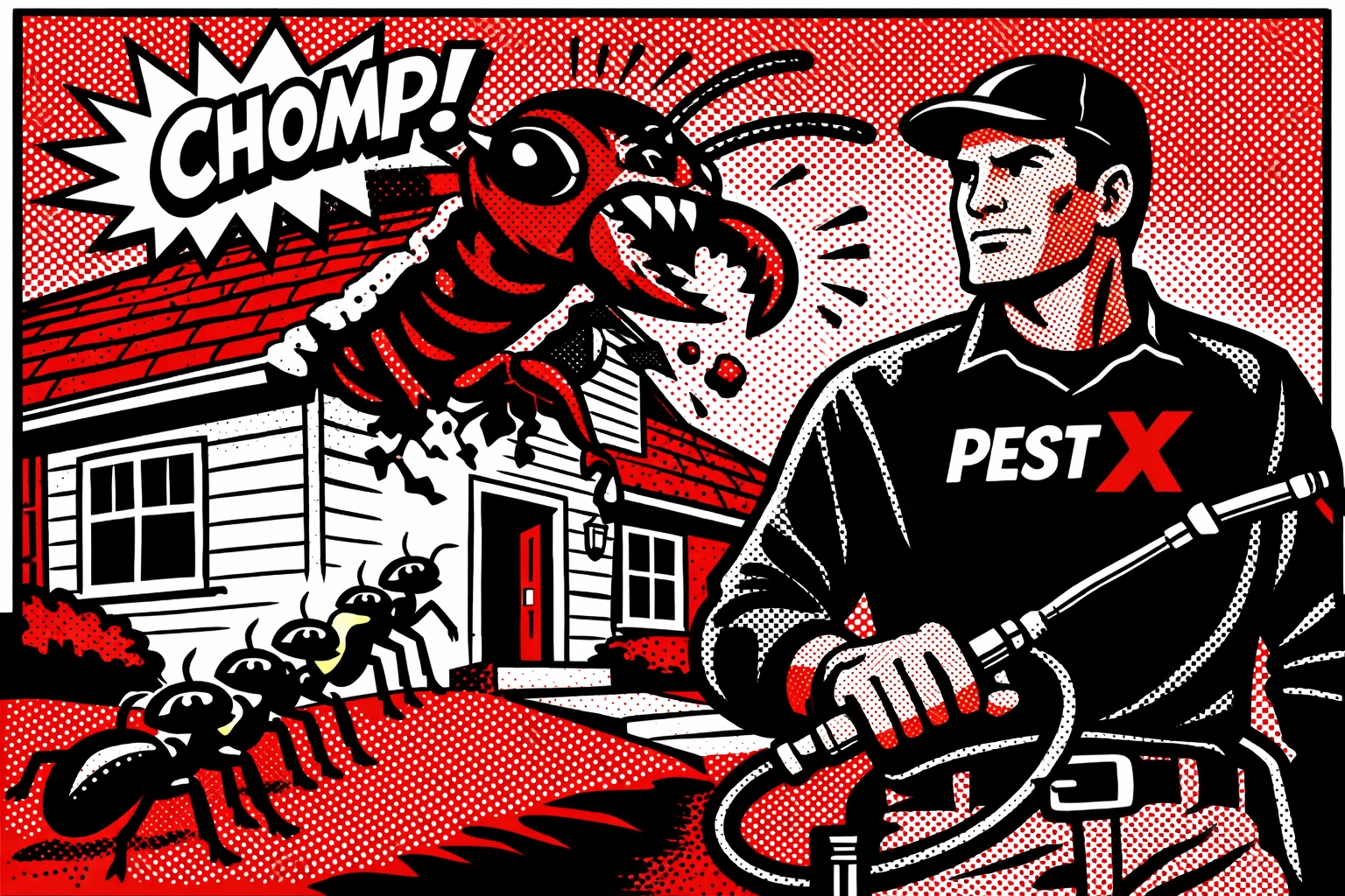 Pest X technician providing termite control and ant protection for a Winston County home.