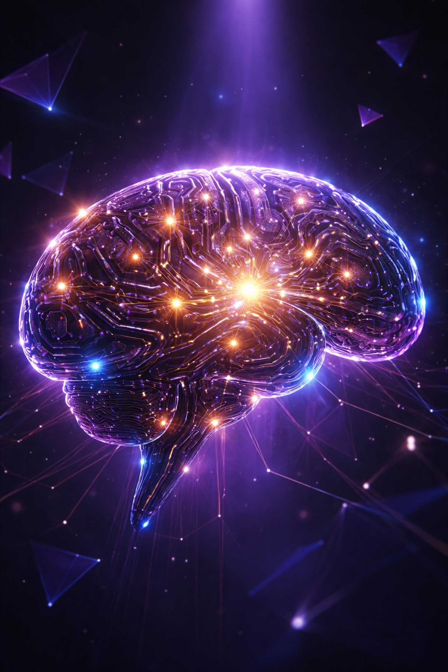 AI-enhanced brain representing advanced, intelligent strategies led by XStream for marketing domination.