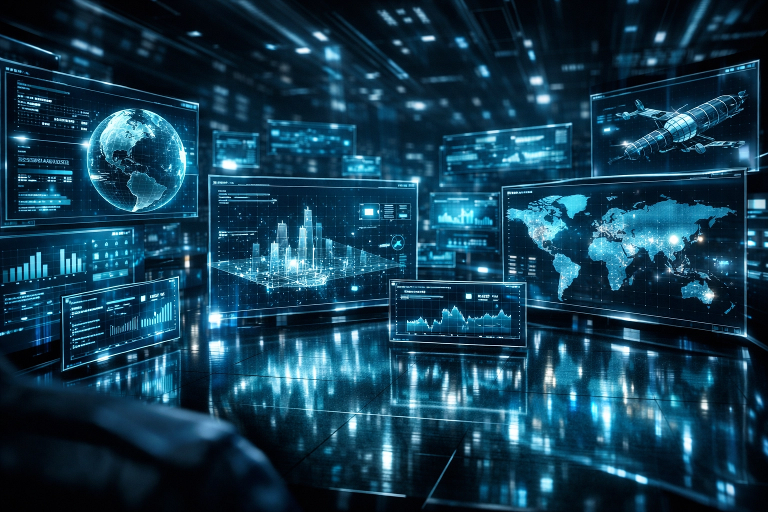 Advanced digital dashboard with floating glass panels for transparent referral tracking and analytics.