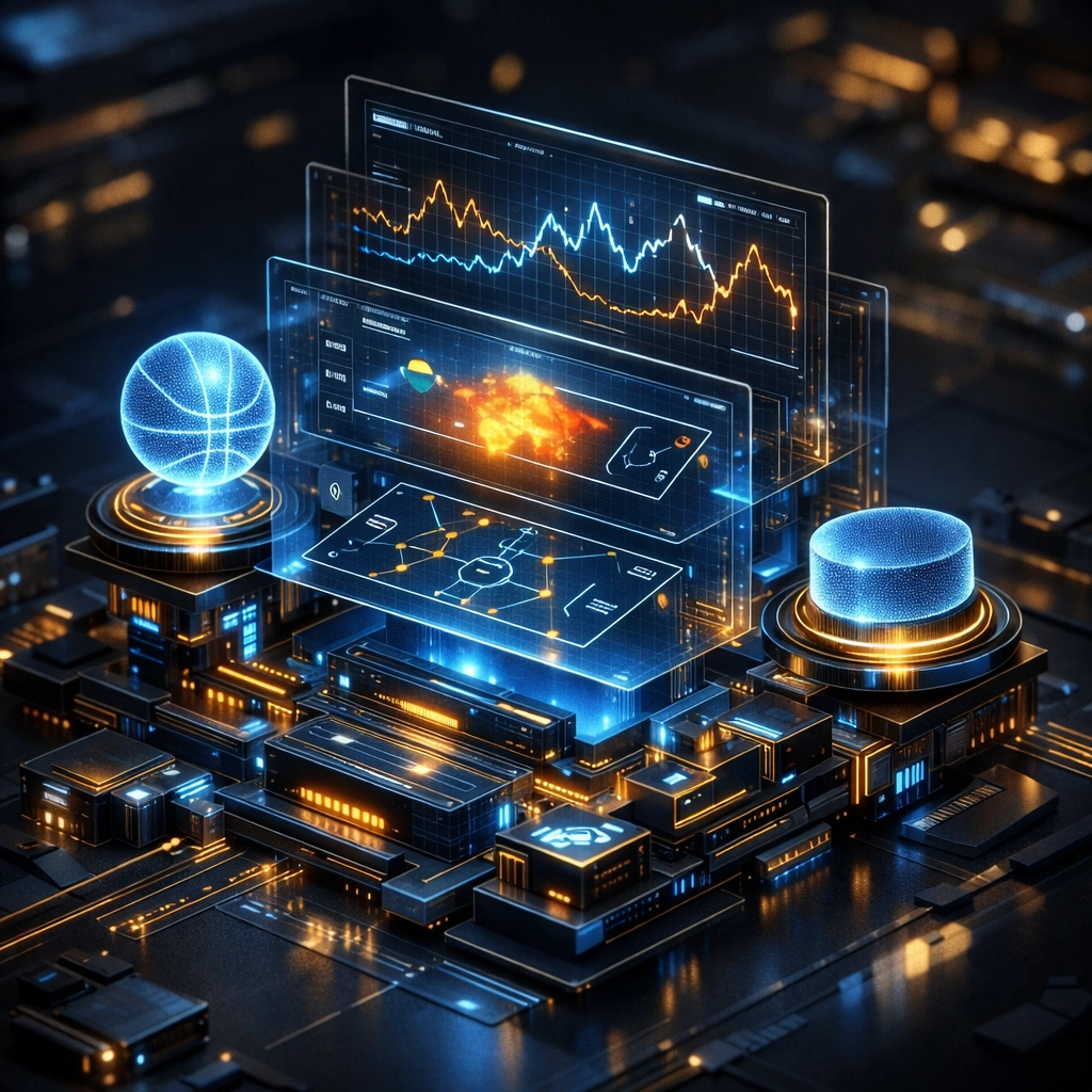 Advanced sports betting analytics engine visualizing data-driven trends and predictive statistics for the 80% Club.
