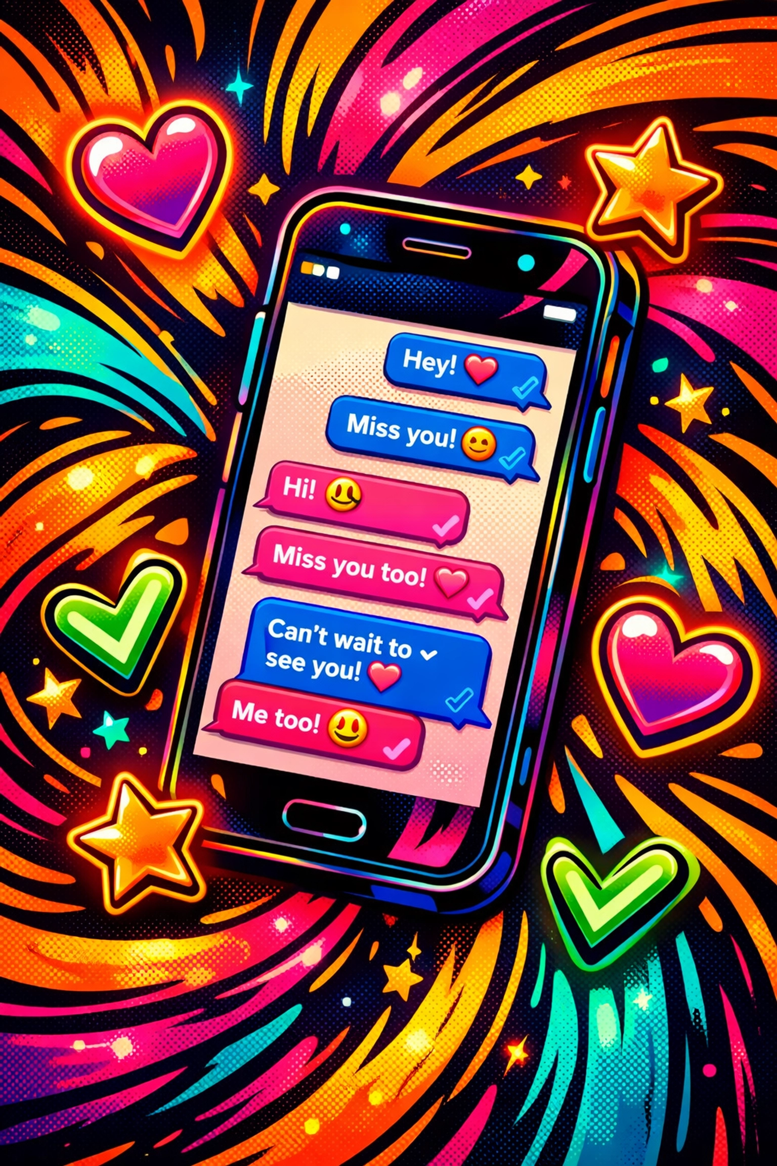 Smartphone displaying consent conversation showing modern communication about boundaries