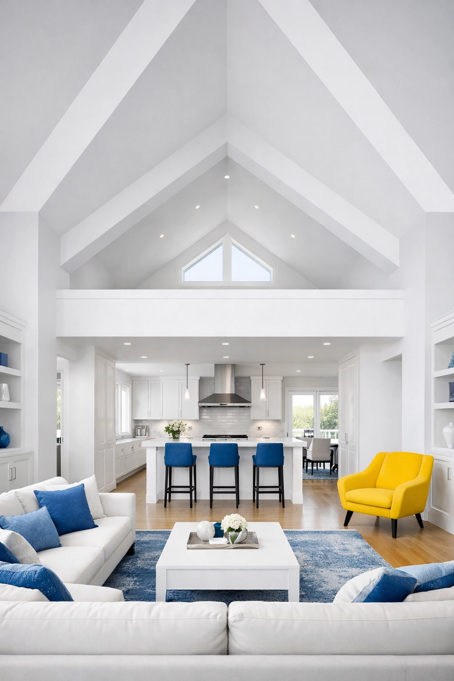 Pristine open-concept living space in Fitchburg after a thorough post-construction house cleaning.