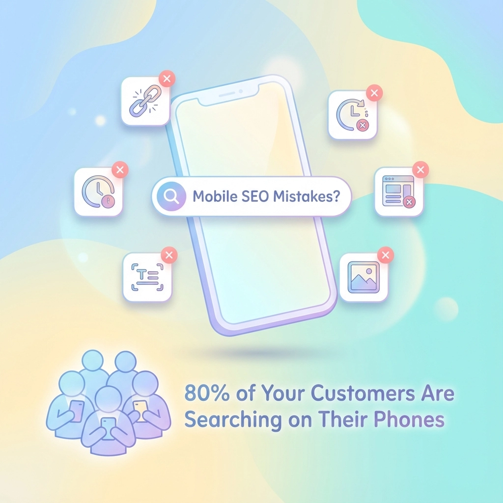 Person using smartphone for mobile search