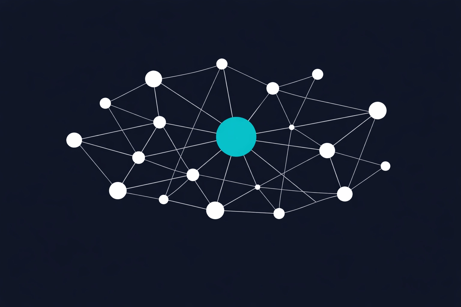 Network diagram illustrating research-first approach connecting SDR prospects through data relationships