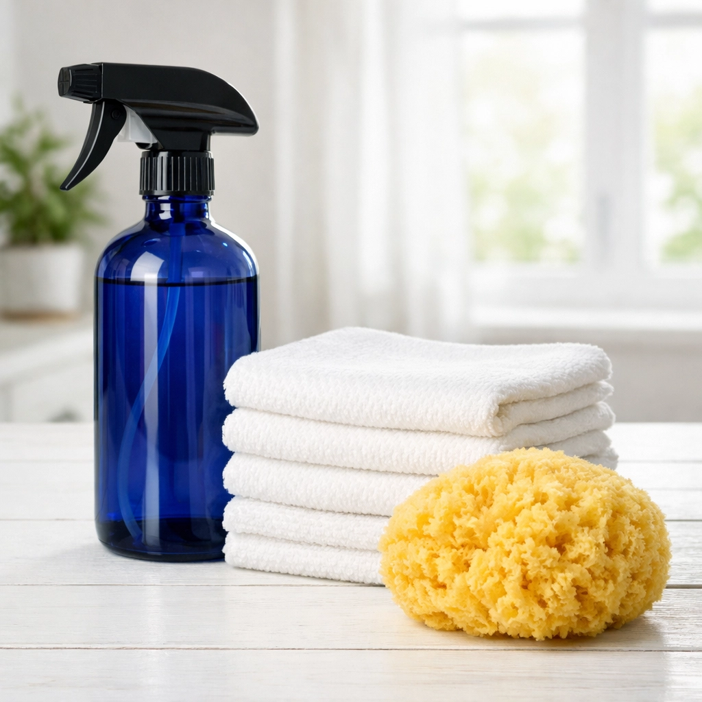 Eco-friendly cleaning supplies used for thorough and safe maid services Worcester.