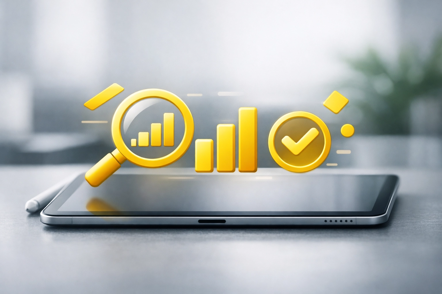 Modern workspace with digital tools for Amazon reimbursement audits and catalog health monitoring.