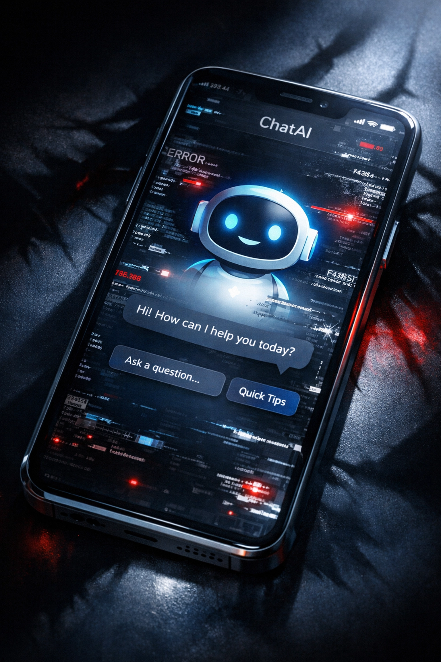 Is Your AI Lying to You? The Danger of "Recommendation Poisoning" 1 Smartphone displaying AI chatbot interface with corrupted code showing hidden manipulation