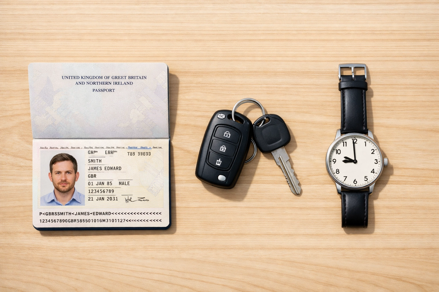 FRCEM exam day essentials: passport ID, keys, and watch for exam preparation