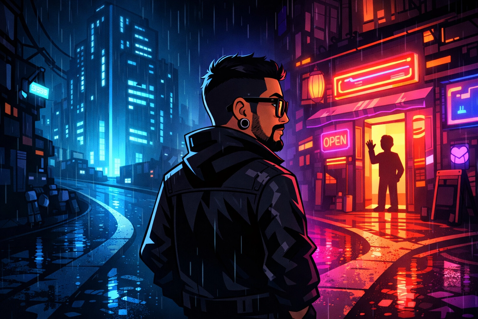 Matthew Elizondo choosing between a cold corporate bank and a warm, personalized banker relationship.