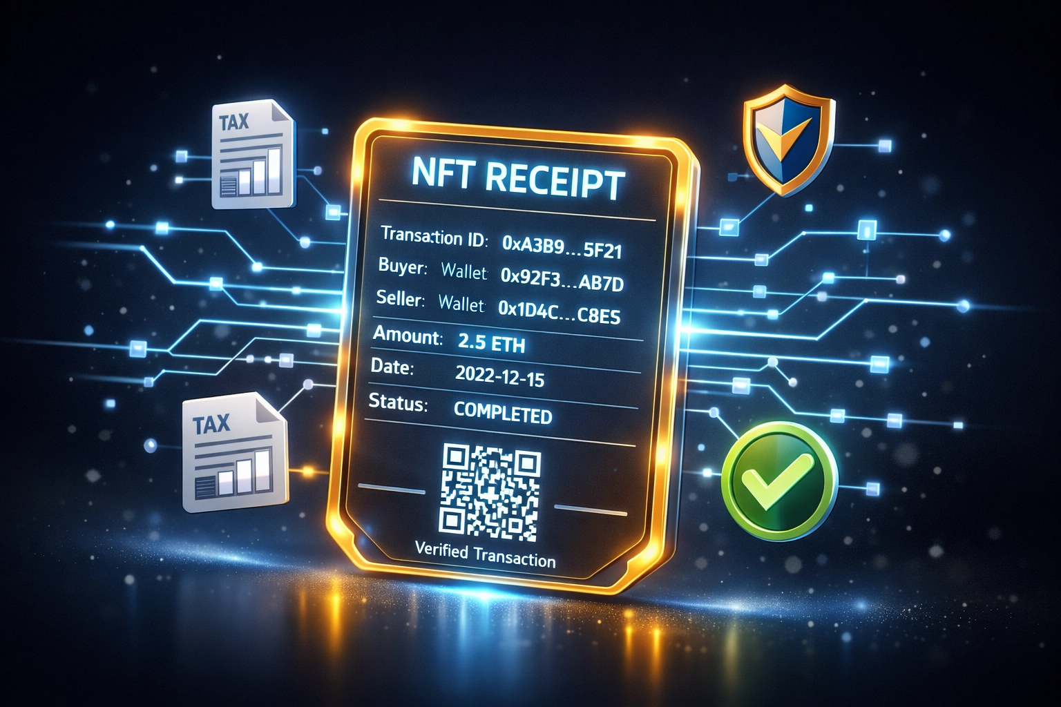 NFT receipt technology with blockchain verification for Web3 payment transaction documentation