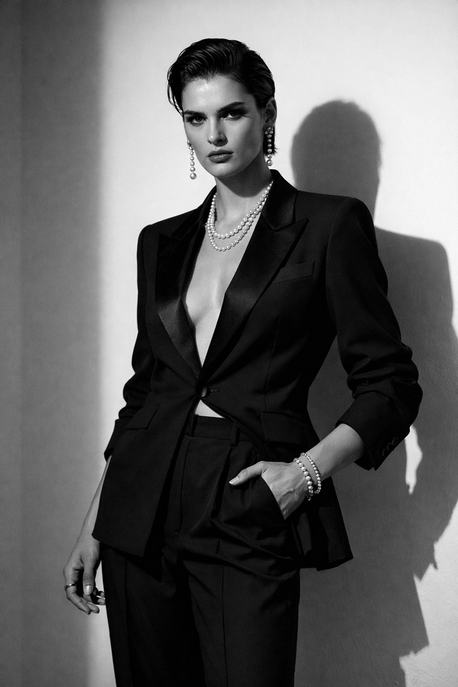 Gender-fluid androgynous fashion showcasing gay stylist influence on modern style