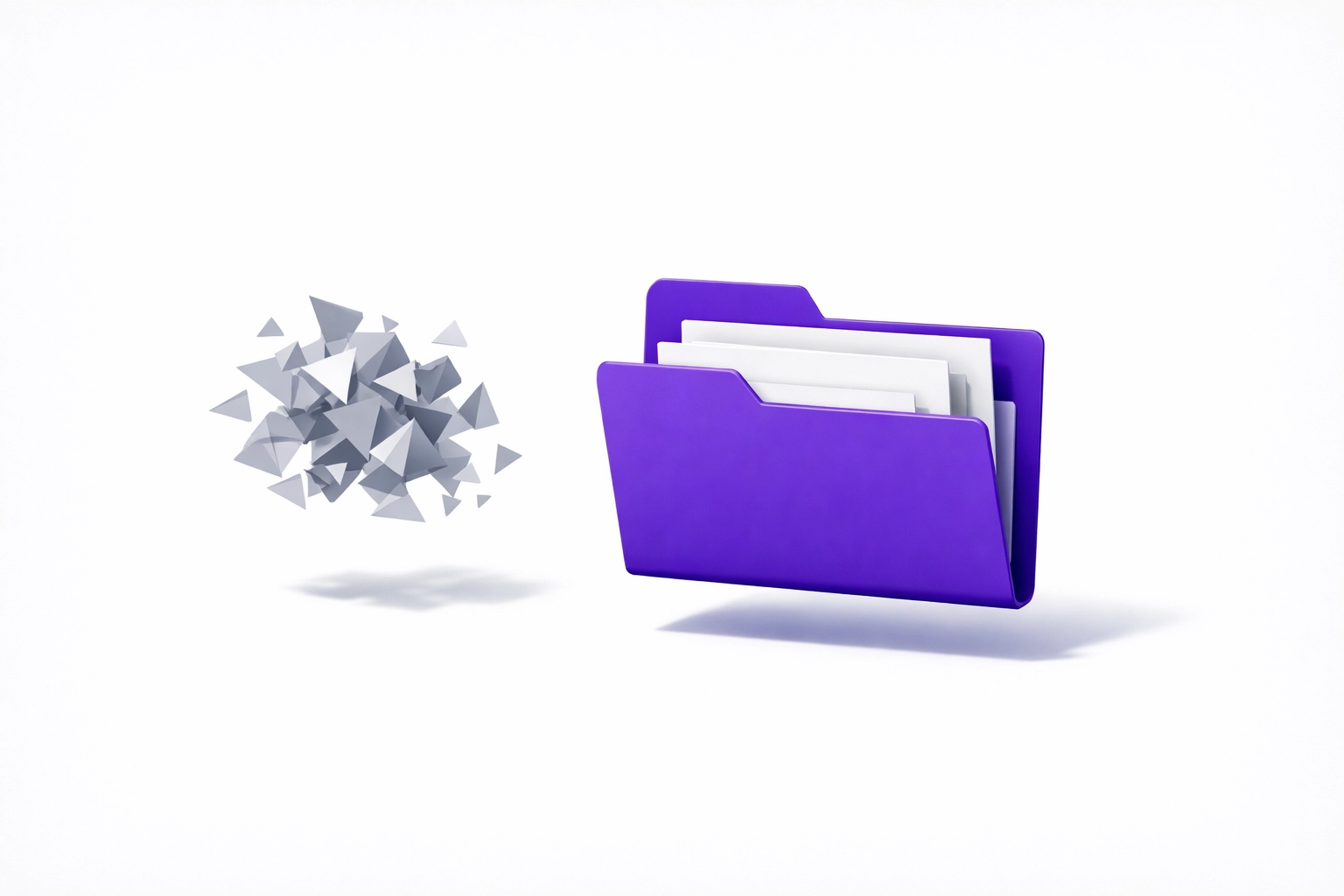 Bookkeeping cleanup visualization showing messy data organized into accurate financial records.