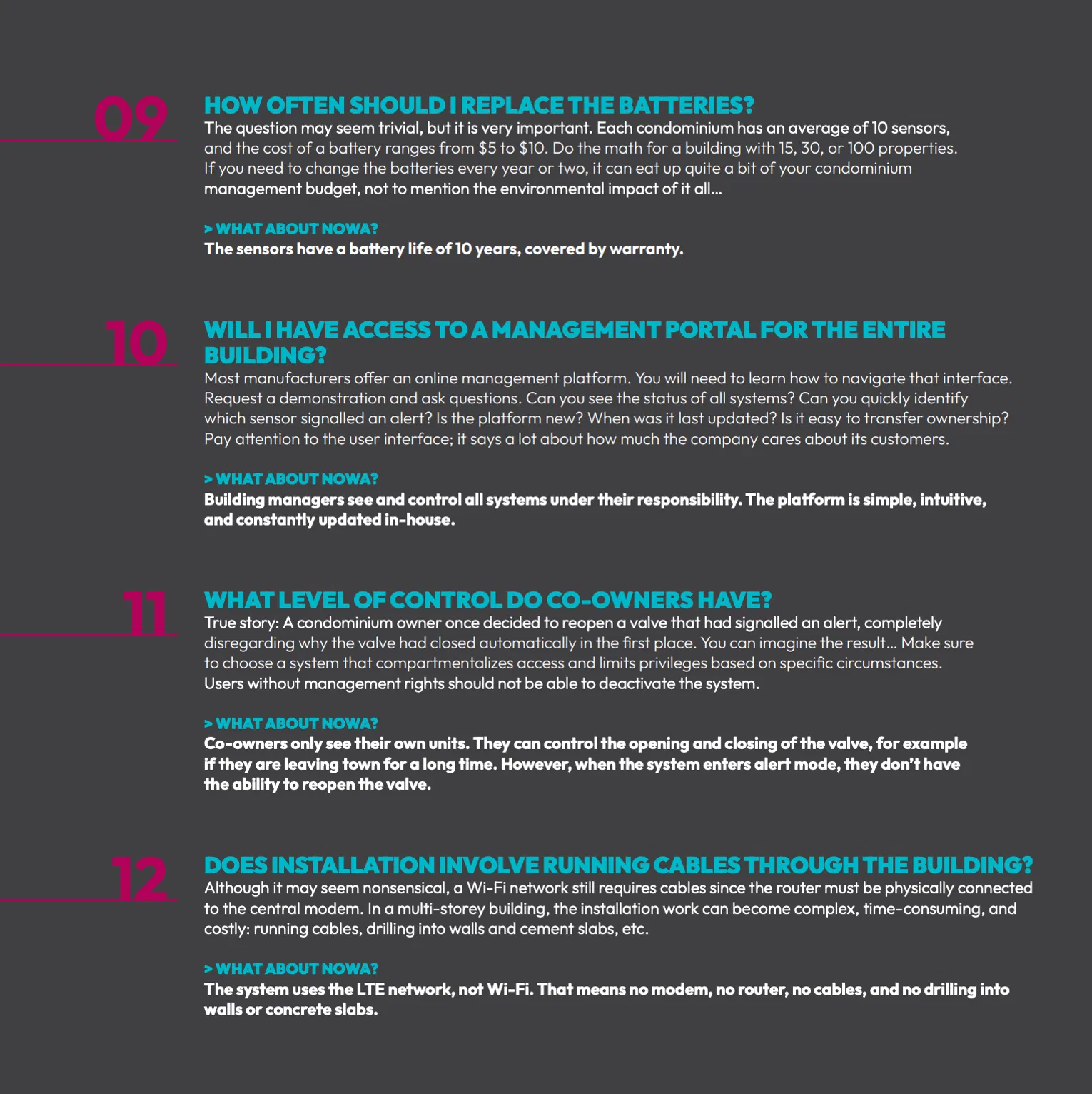 Centralized management portal infographic for Nowa systems