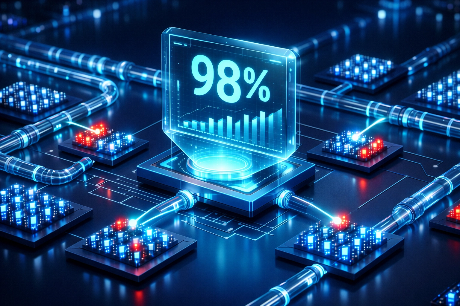 ServiceNow CMDB accuracy dashboard showing 98% data quality target for ITOM implementation
