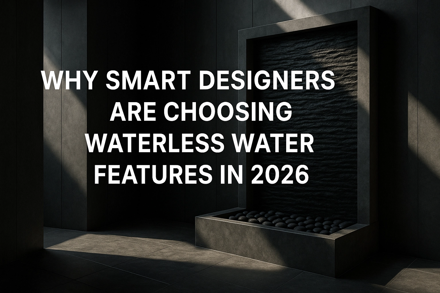 Why Smart Designers Are Choosing Waterless Water Features in 2026