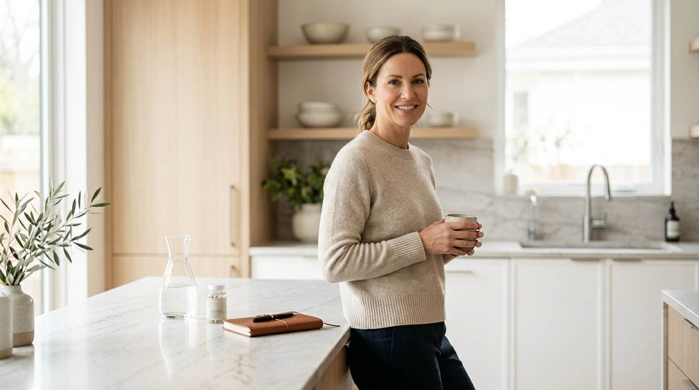 Minimalist premium lifestyle hero image for GLP-1 weight loss research article