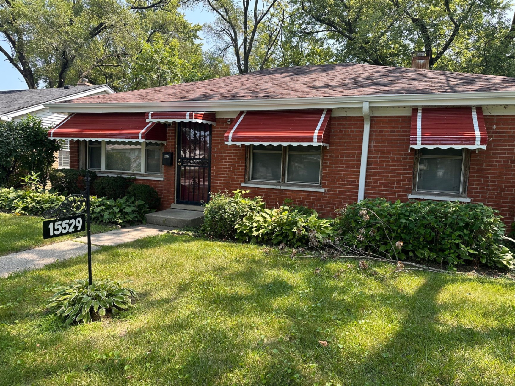 Single-story brick home