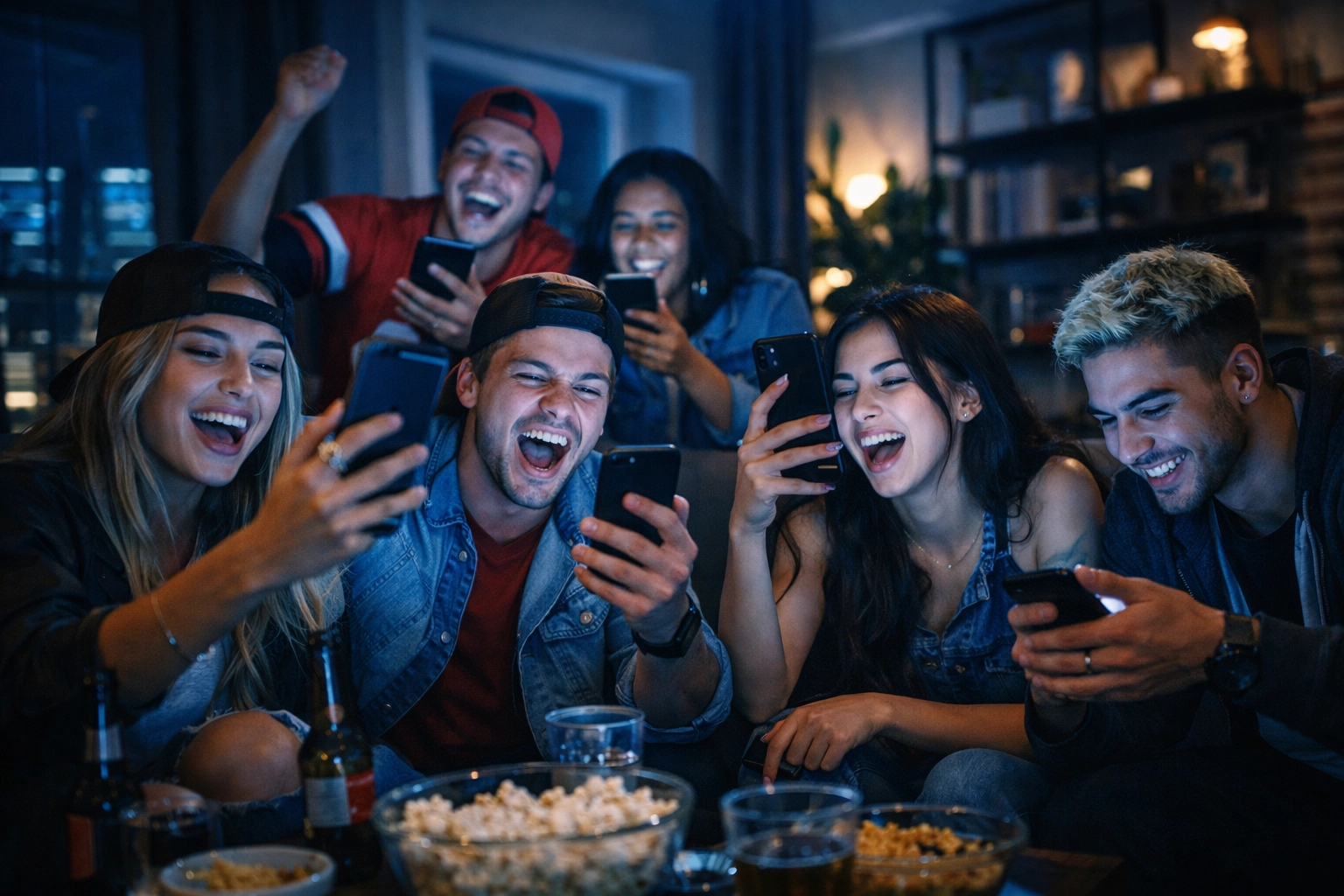 Gen Z fans using smartphones as a second screen for real-time engagement during the Super Bowl.