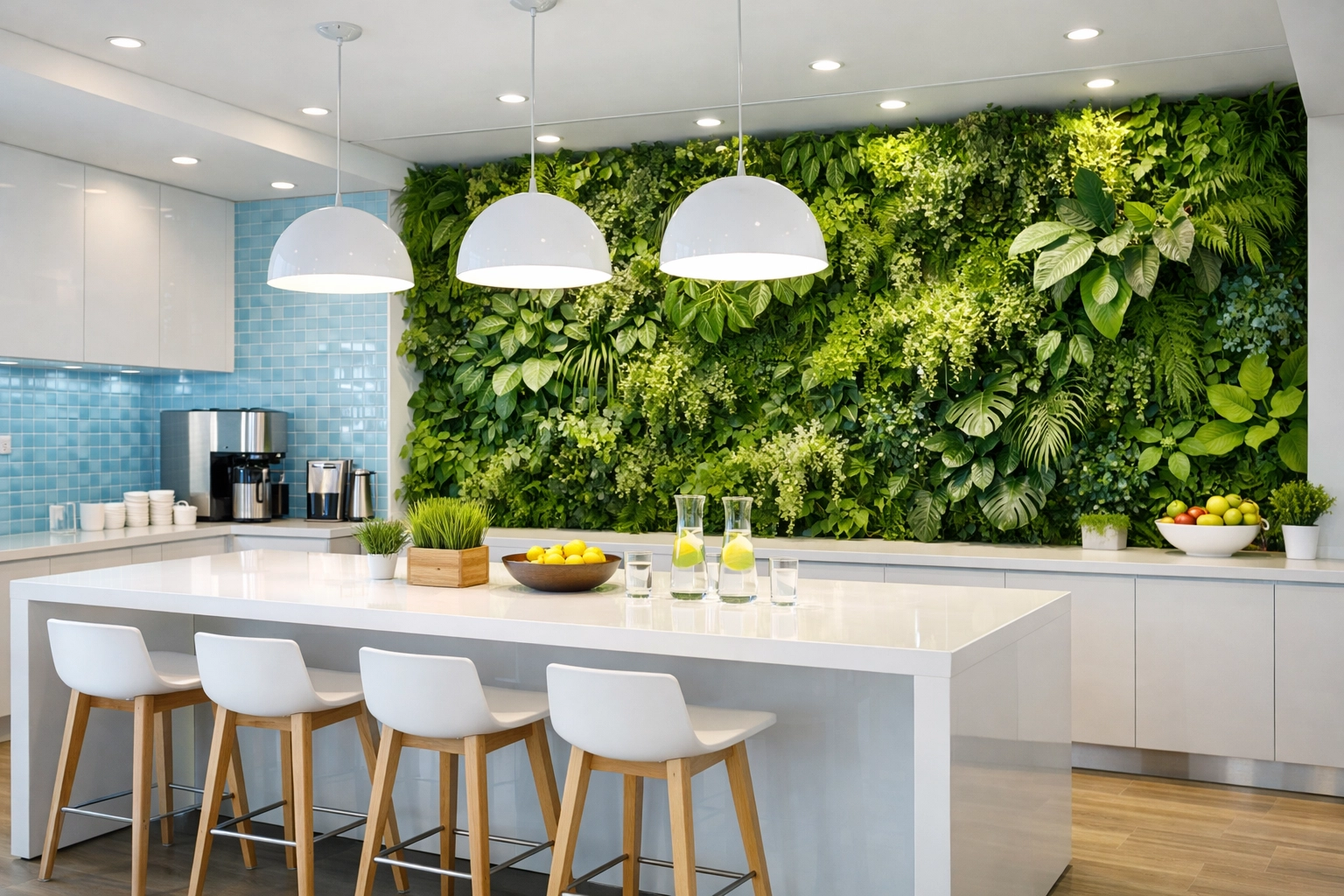 Eco-friendly commercial cleaning in Rutland MA using green products for a healthy office breakroom environment.