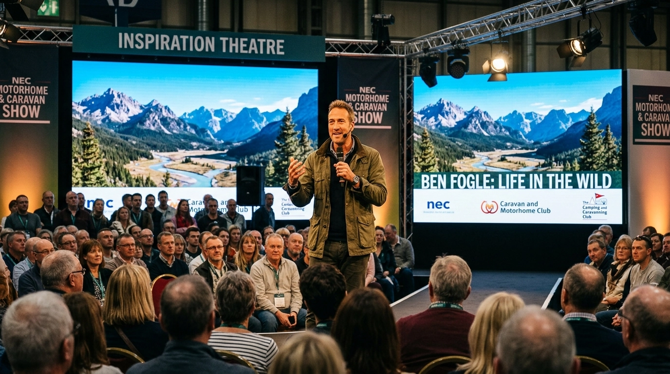 Ben Fogle sharing his travel adventures at the Inspiration Theatre