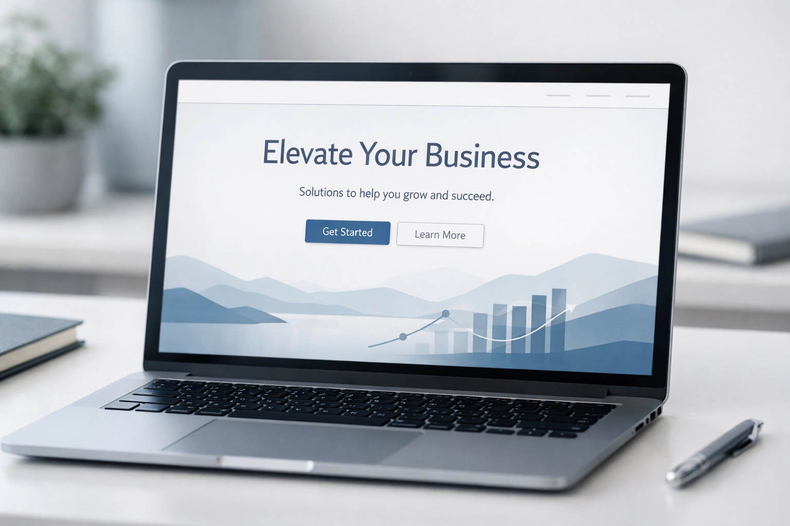 Website homepage displaying clear value proposition for better conversion rates