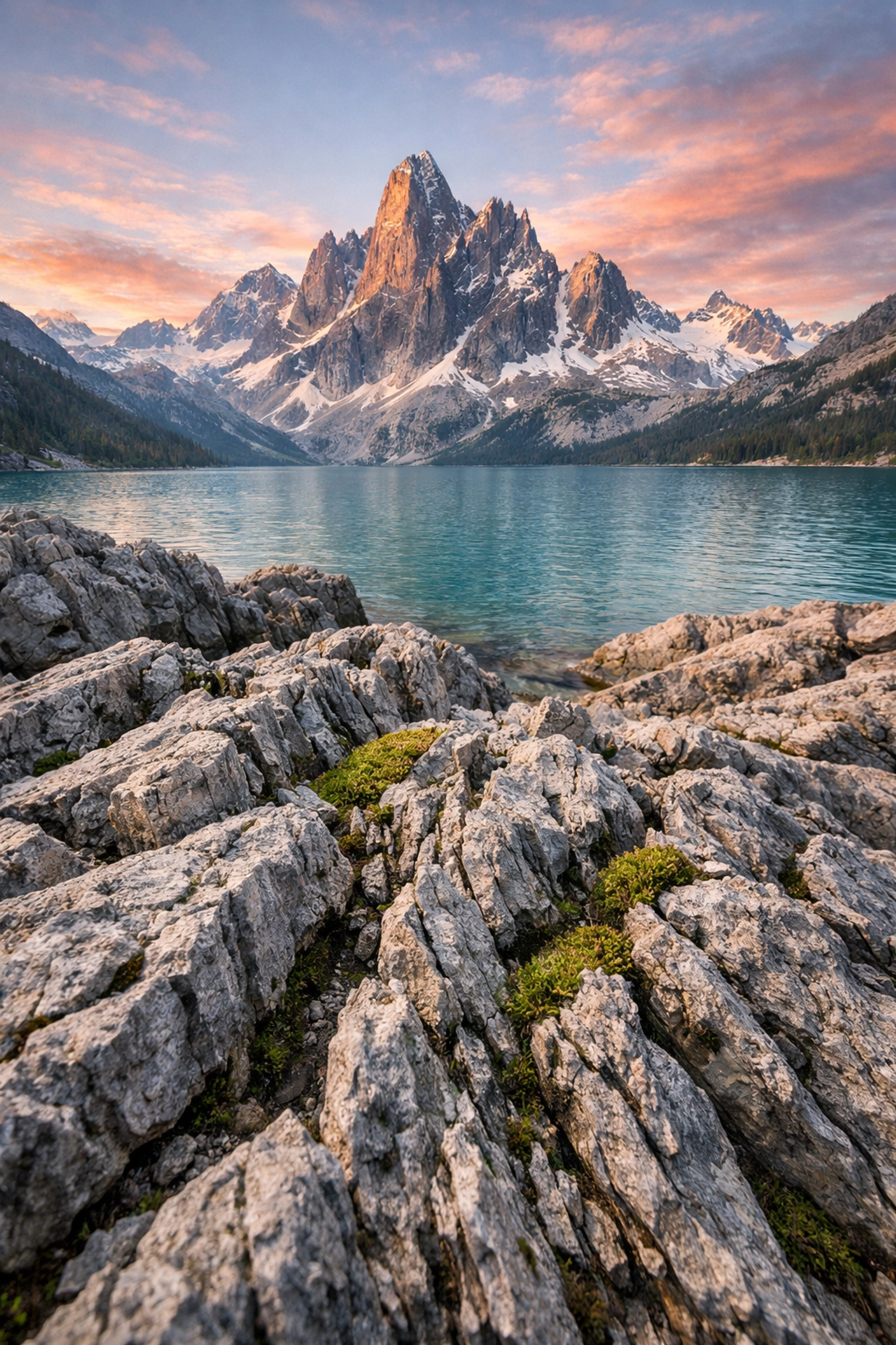 Landscape photography using foreground rocks to add depth and avoid wide-angle composition mistakes.