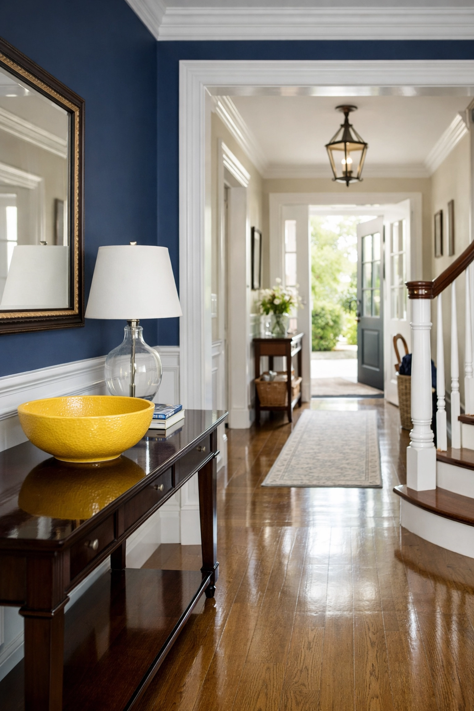 Fresh and spotless New England home entryway following a professional deep cleaning in Canton service.