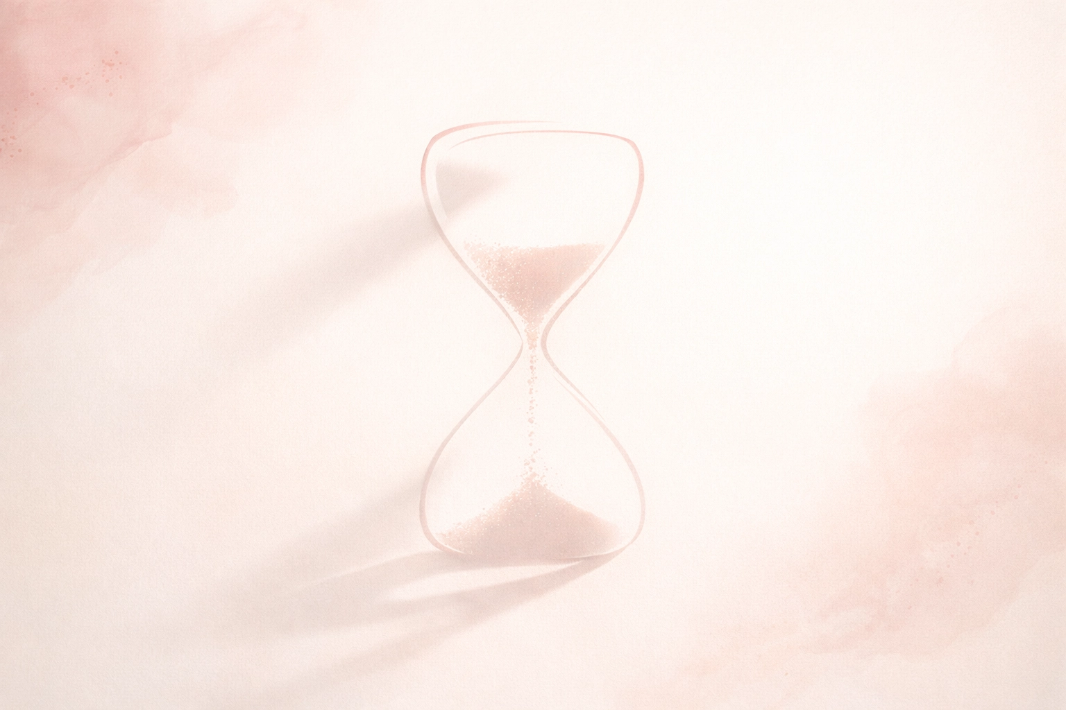 An hourglass on a laboratory surface symbolizing the strategic pause and timing in an IVF batching cycle.